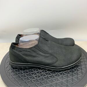 BOGS Eugene Boots Men Size 10 Shoes Black Leather Waterproof Slip On Low